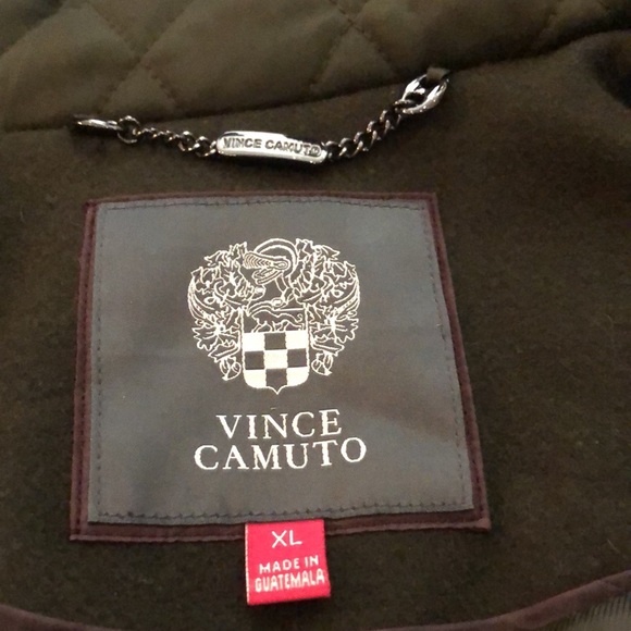 VINCE CAMUTO Hooded Faux Fur 3/4 Length 50 Percent Wool Coat XL - Picture 8 of 10